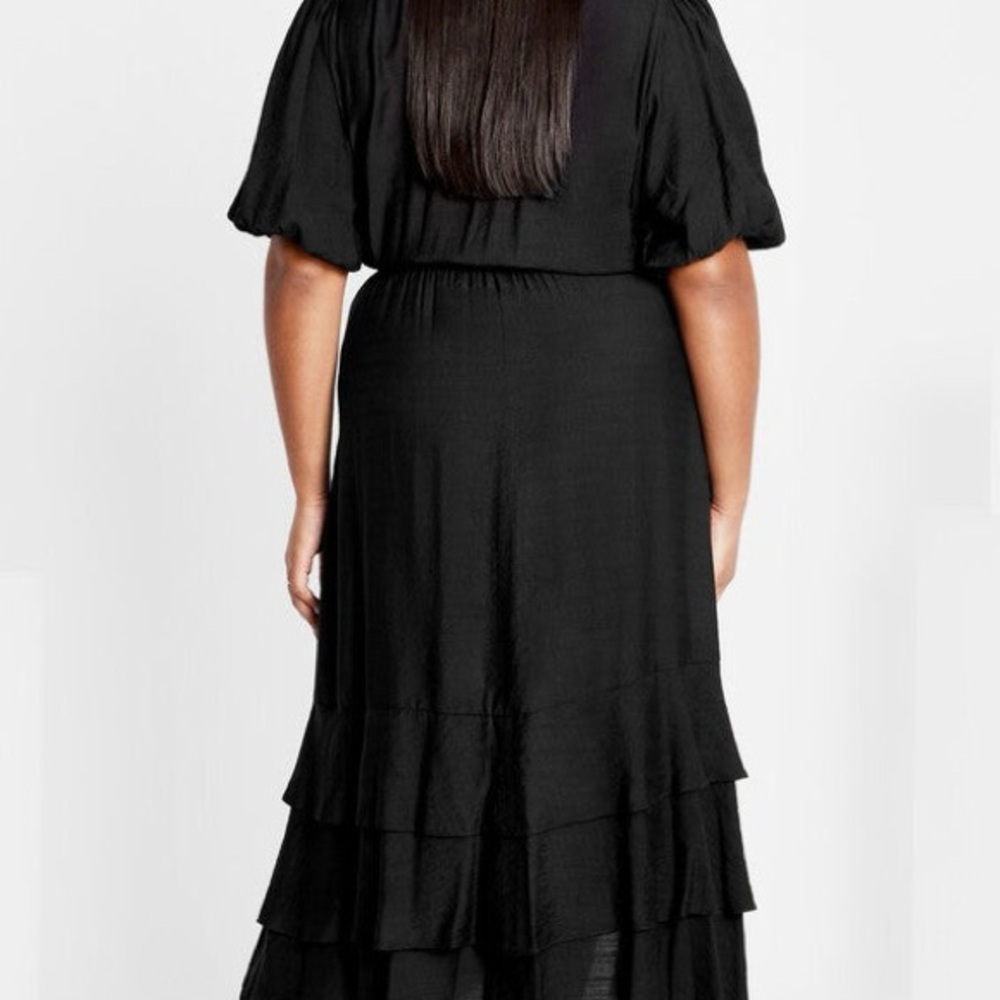 City Chic Bea Dress - Black - Sz 18 - Picture 3 of 11